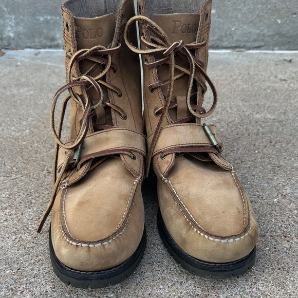 Polo by Ralph Lauren Ranger Tan Leather Men's Boots 9.5 D - Picture 11 of 11